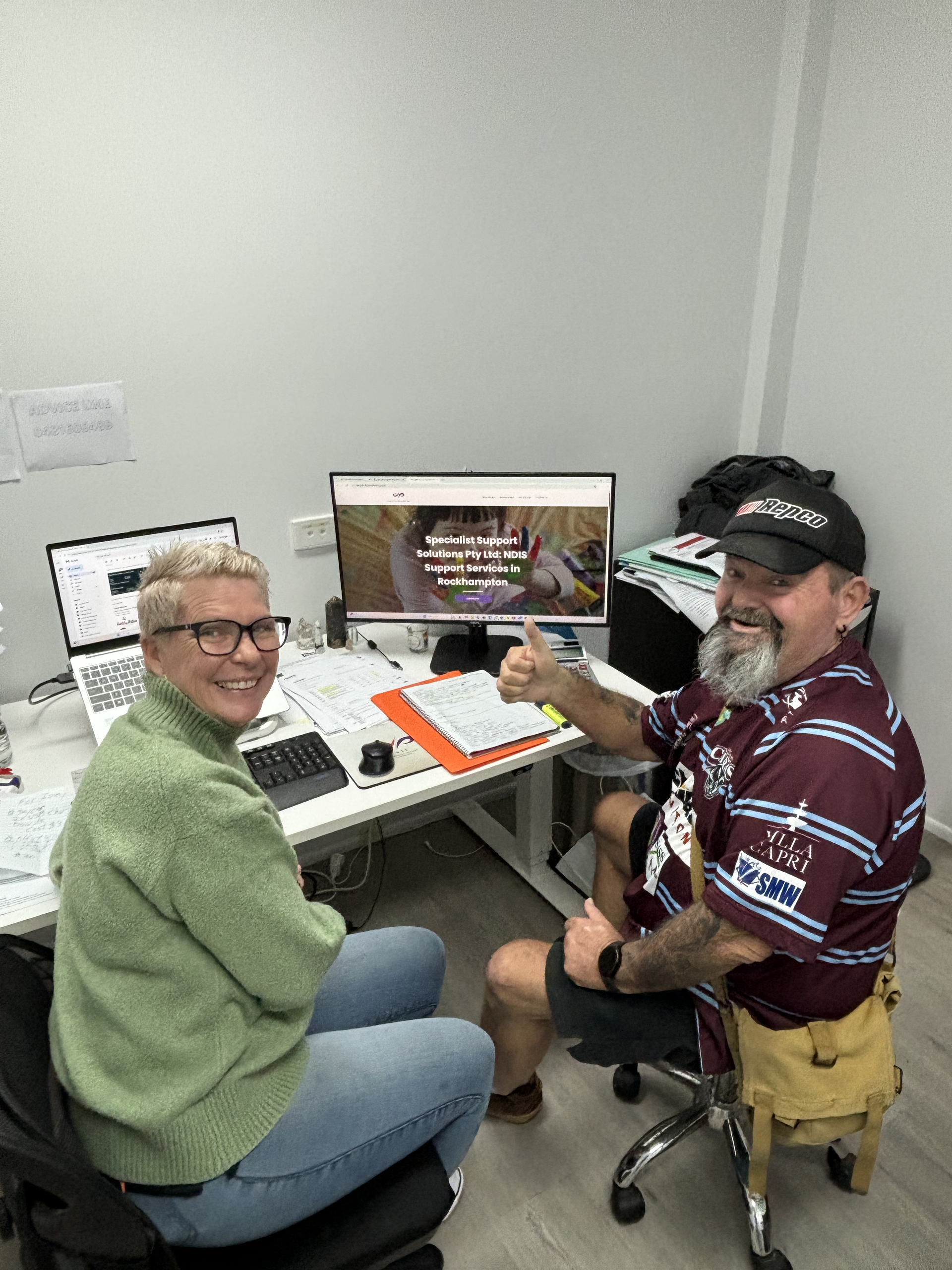 Woman Assisting Girl in Vegetable Cutting — Specialist Support Solutions in Rockhampton City, QLD