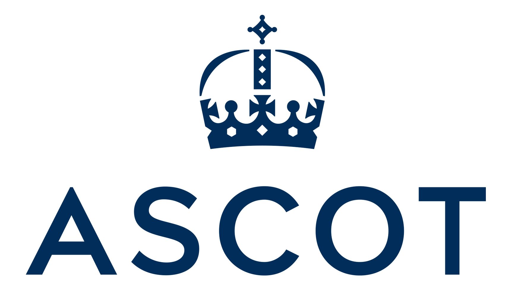 HBA Media | The navy blue logo for Ascot, featuring a stylised crown icon above the word