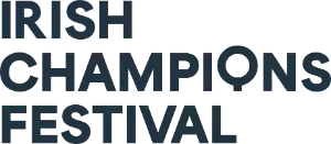 HBA Media | The logo for the Irish Champions Festival with dark navy blue text on a white background.