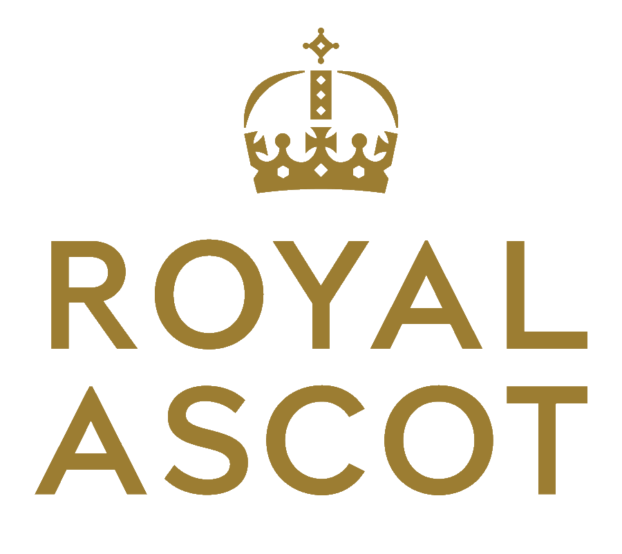 HBA Media | The gold Royal Ascot logo featuring a stylised crown above the stacked text
