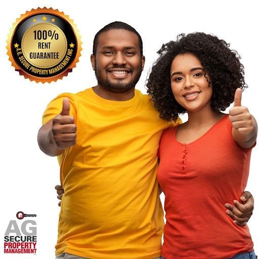 Smiling couple giving thumbs up, with 