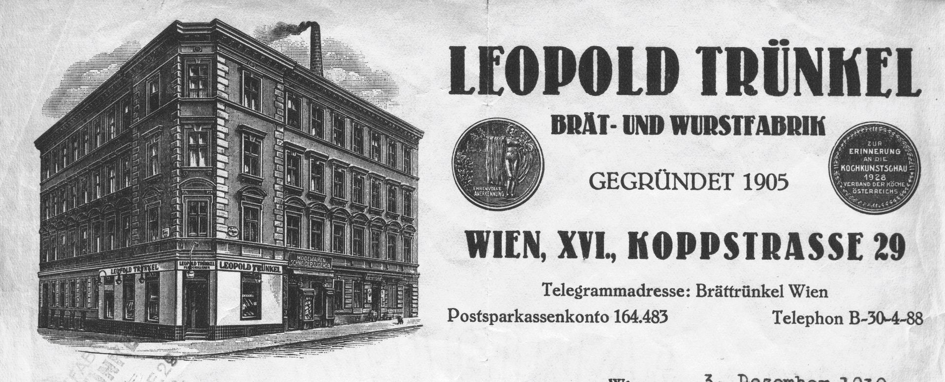 Leopold Trünkel alte Anzeige