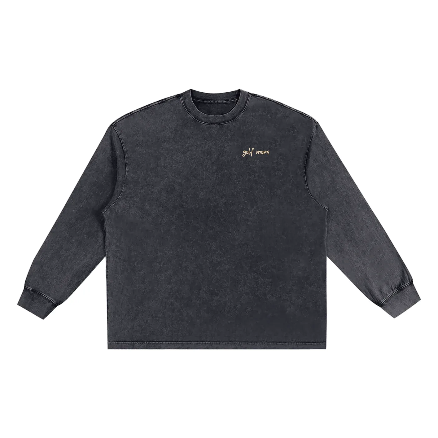 Washed Long Sleeve - Golf More Black