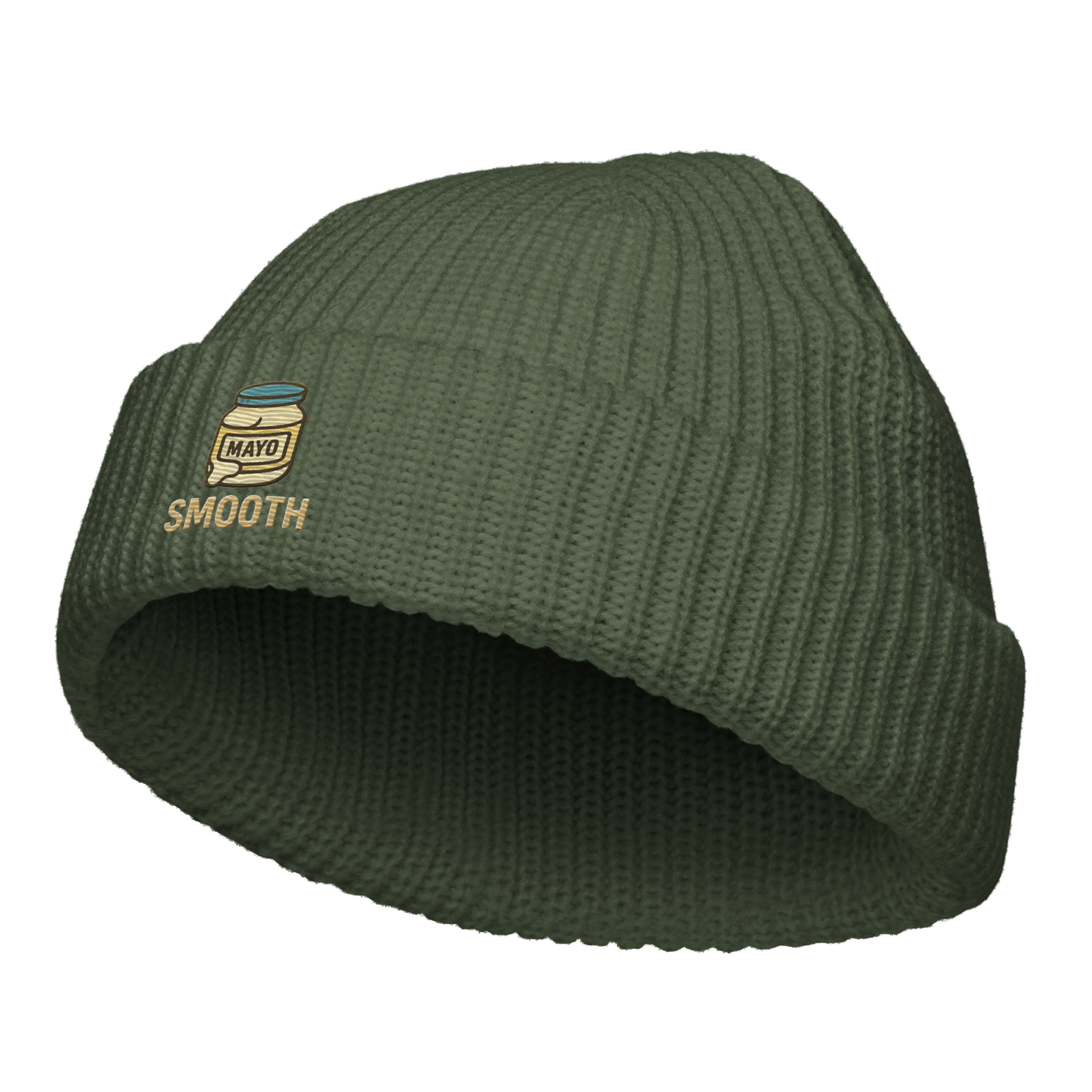 Knit Fisherman Beanie - Smooth Mayo Cypress