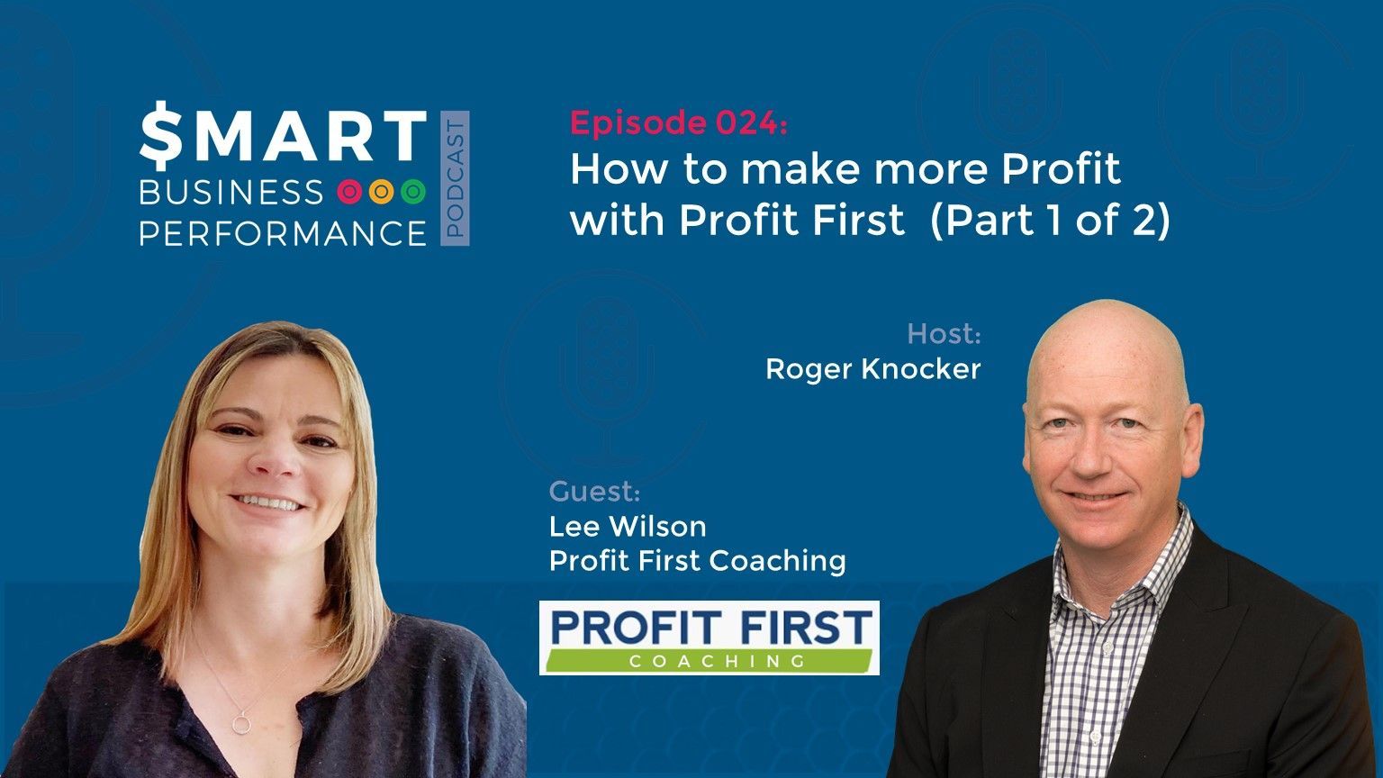 Podcast cover art: Host Roger Knocker with guest Lee Wilson. Blue background, title
