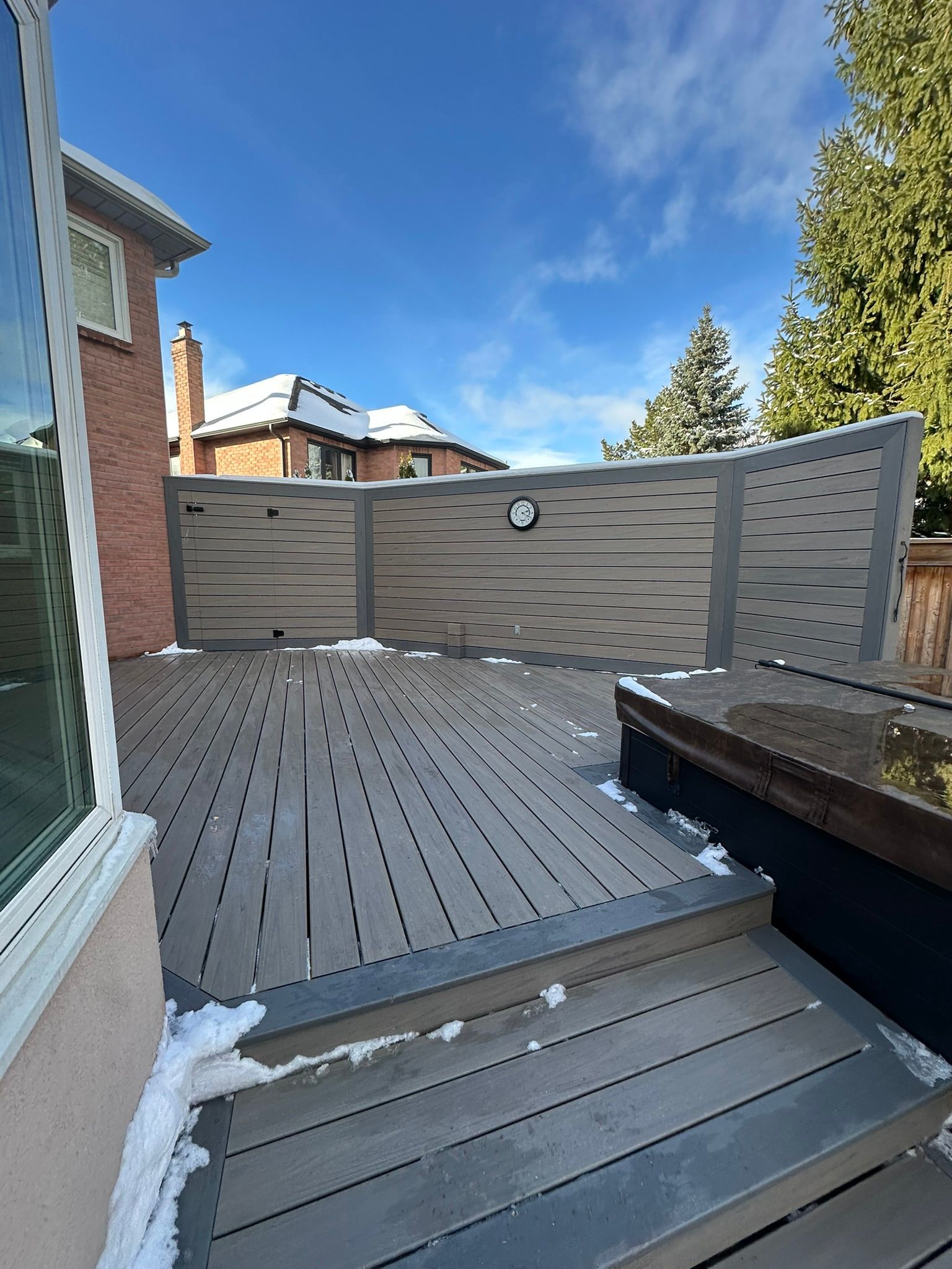 deck and fence