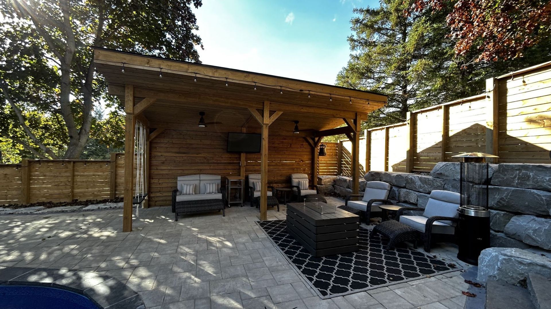 empty pavilion in garden