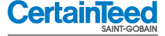 CertainTeed Saint-Gobain logo in blue text on a white background