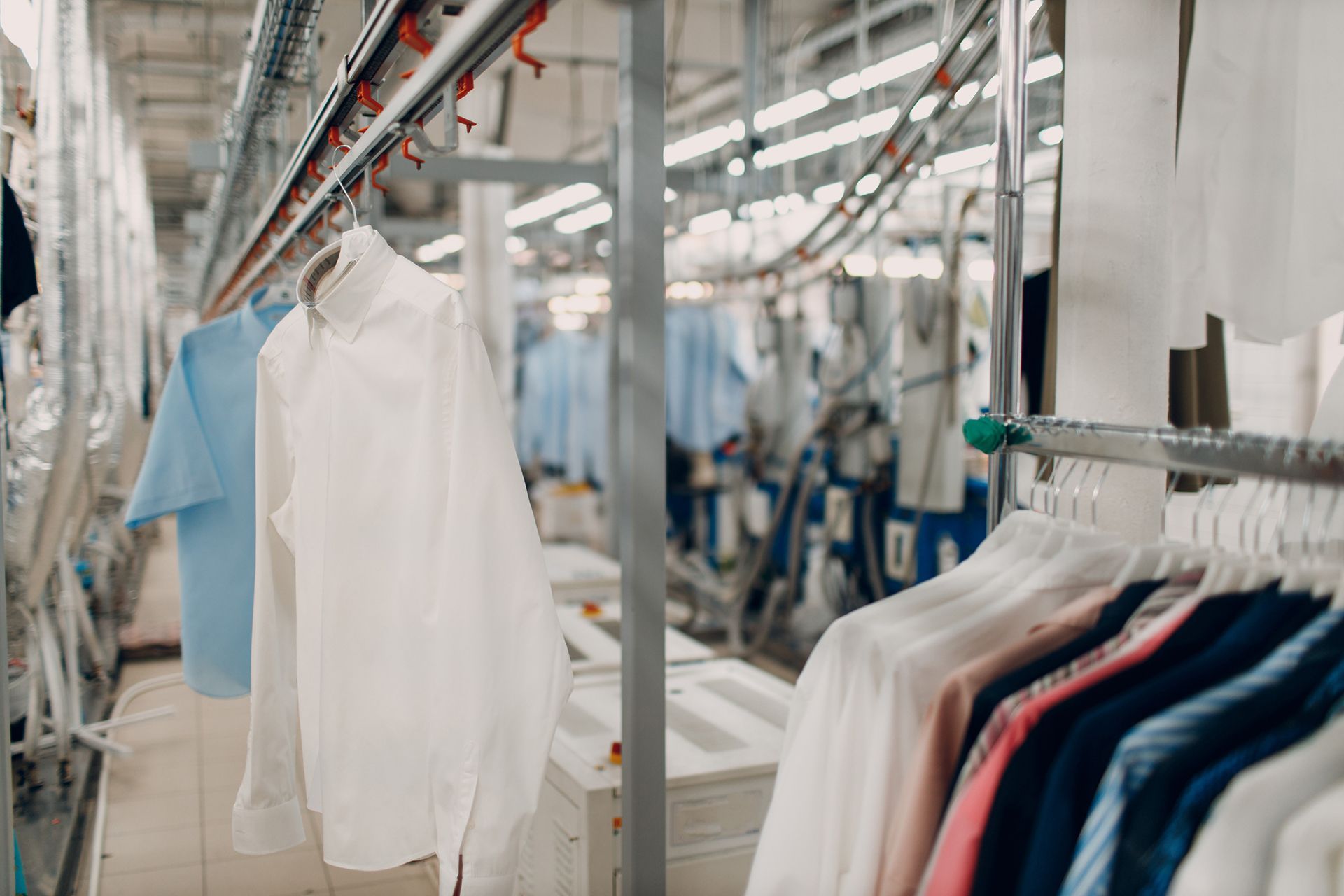 Dry cleaning clothes