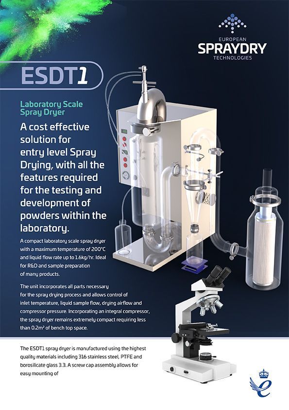 Click to download PDF ESDT 1 Lab Spray Dryer