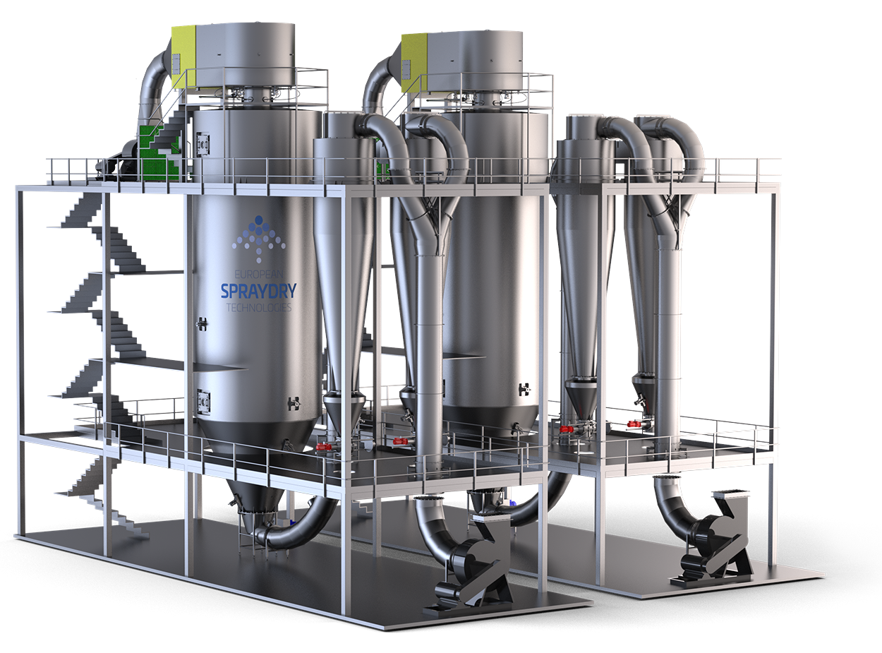 ESDT Chemical industry, Production Spray Drying