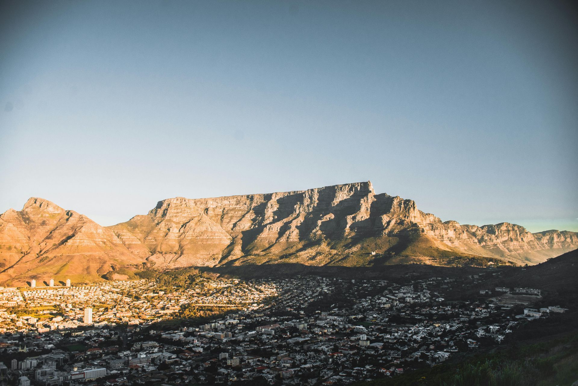 Table Mountain in Cape Town and the waterfront