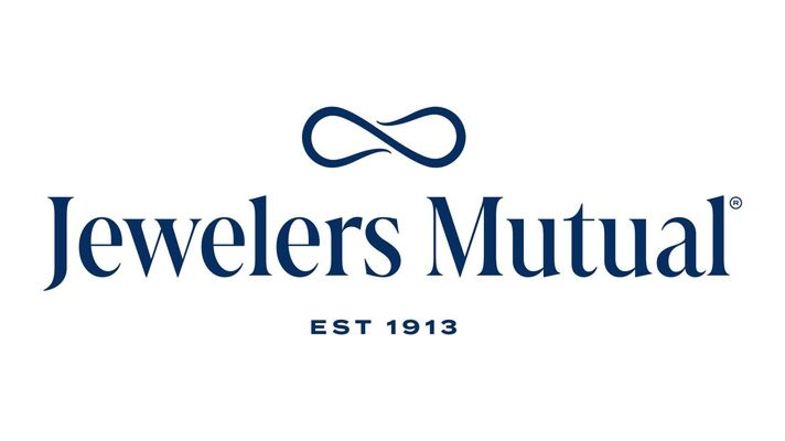 Jewelers Mutual logo with navy infinity symbol and “EST 1913” text on white background