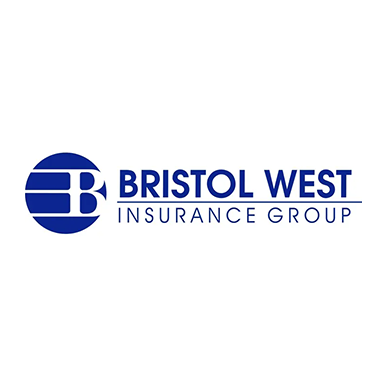 Bristol West Insurance Group logo in blue and white with circular emblem