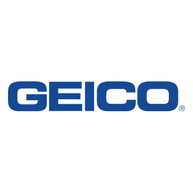 Blue GEICO logo on a white background