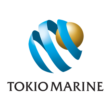 Tokio Marine logo with blue and gold globe emblem and company name
