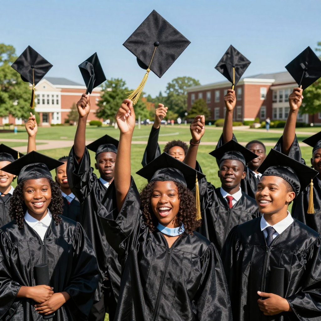 “Graduating students from Chinhoyi, Zimbabwe, representing academic success with Prestige Scholar guidance.