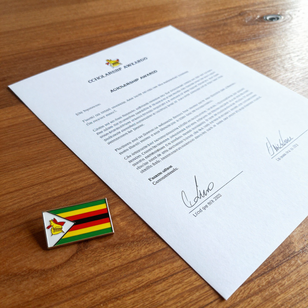 academic achievement certificate representing educational success for students in Hwange, Zimbabwe with Prestige Scholar.