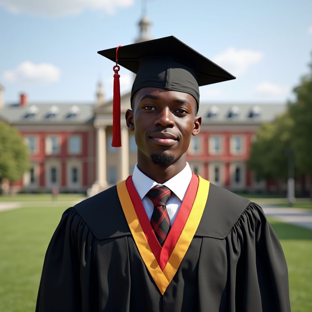 “International students on university campus after study abroad placement by Prestige Scholar.”