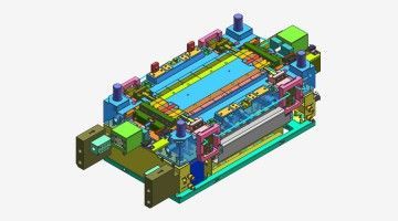 A 3d model of a machine on a white background.
