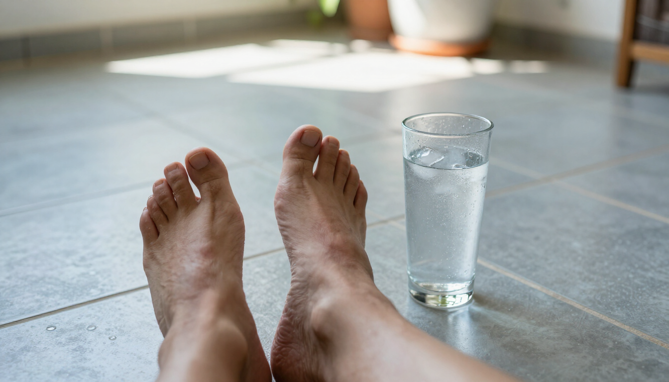 Swollen feet cooling off