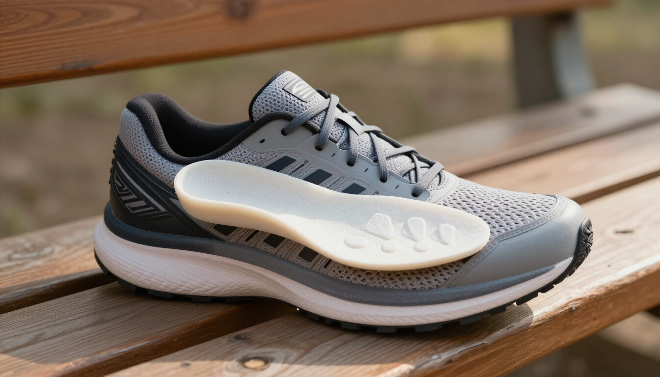 Custom orthotics in running shoes