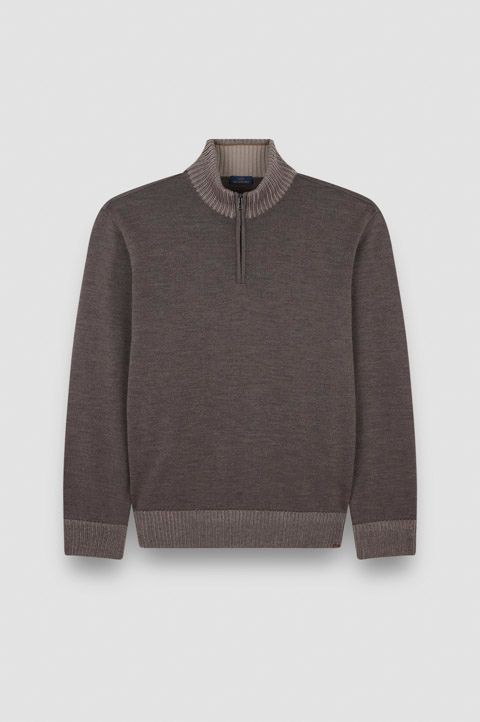 zip neck sweater