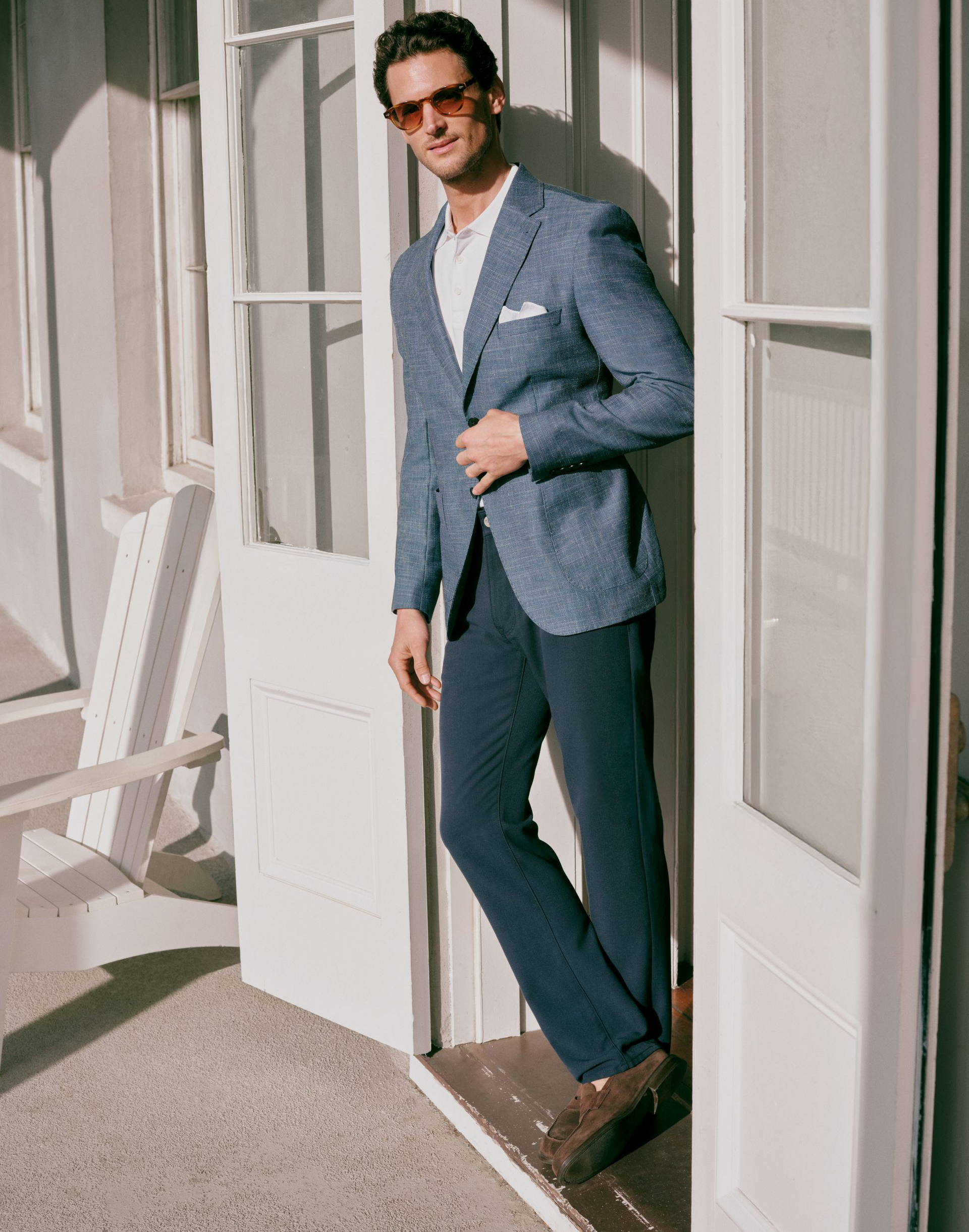 Navy and charcoal men’s suits