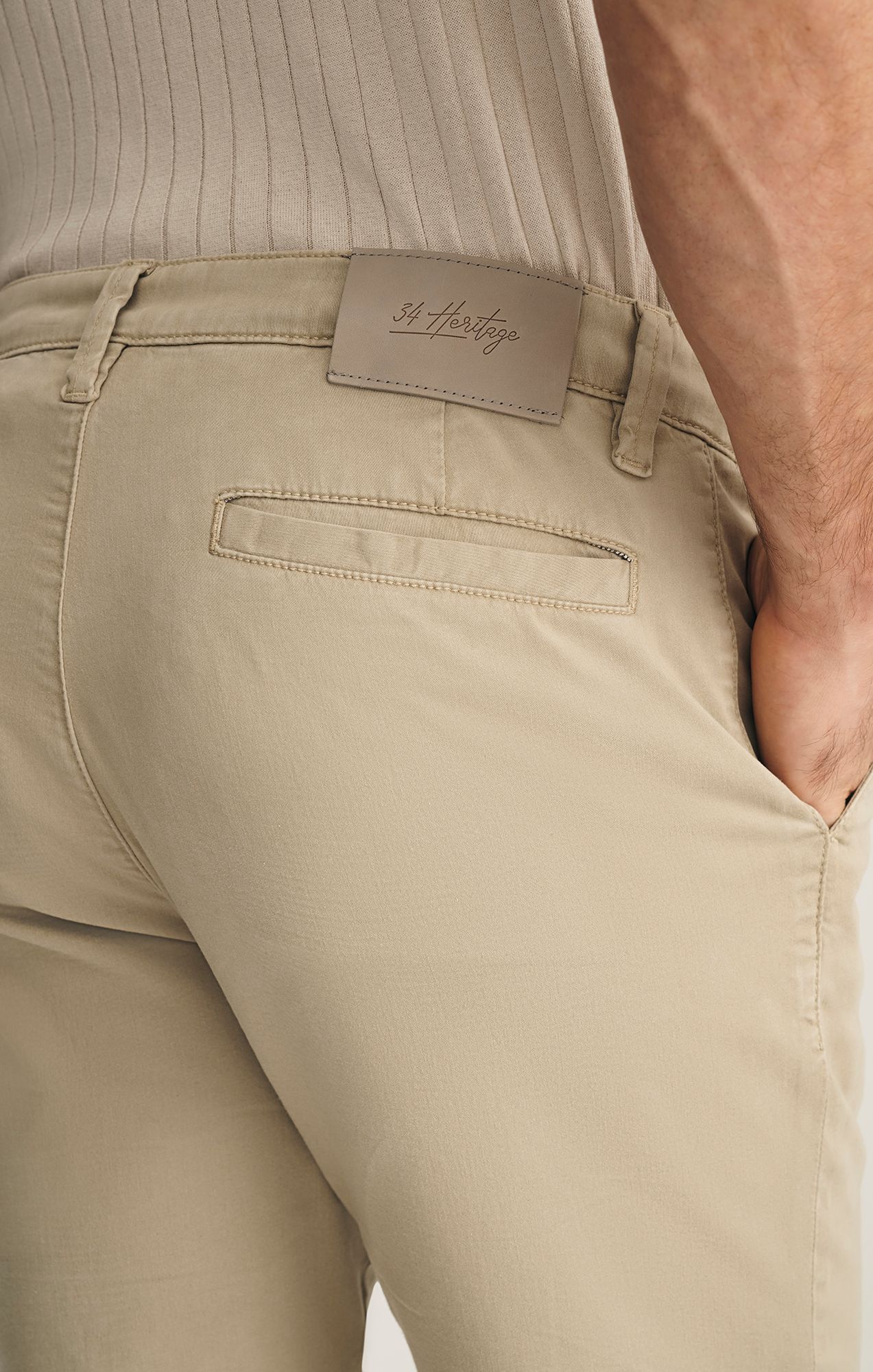 close up photo of 34 Heritage casual mens pants