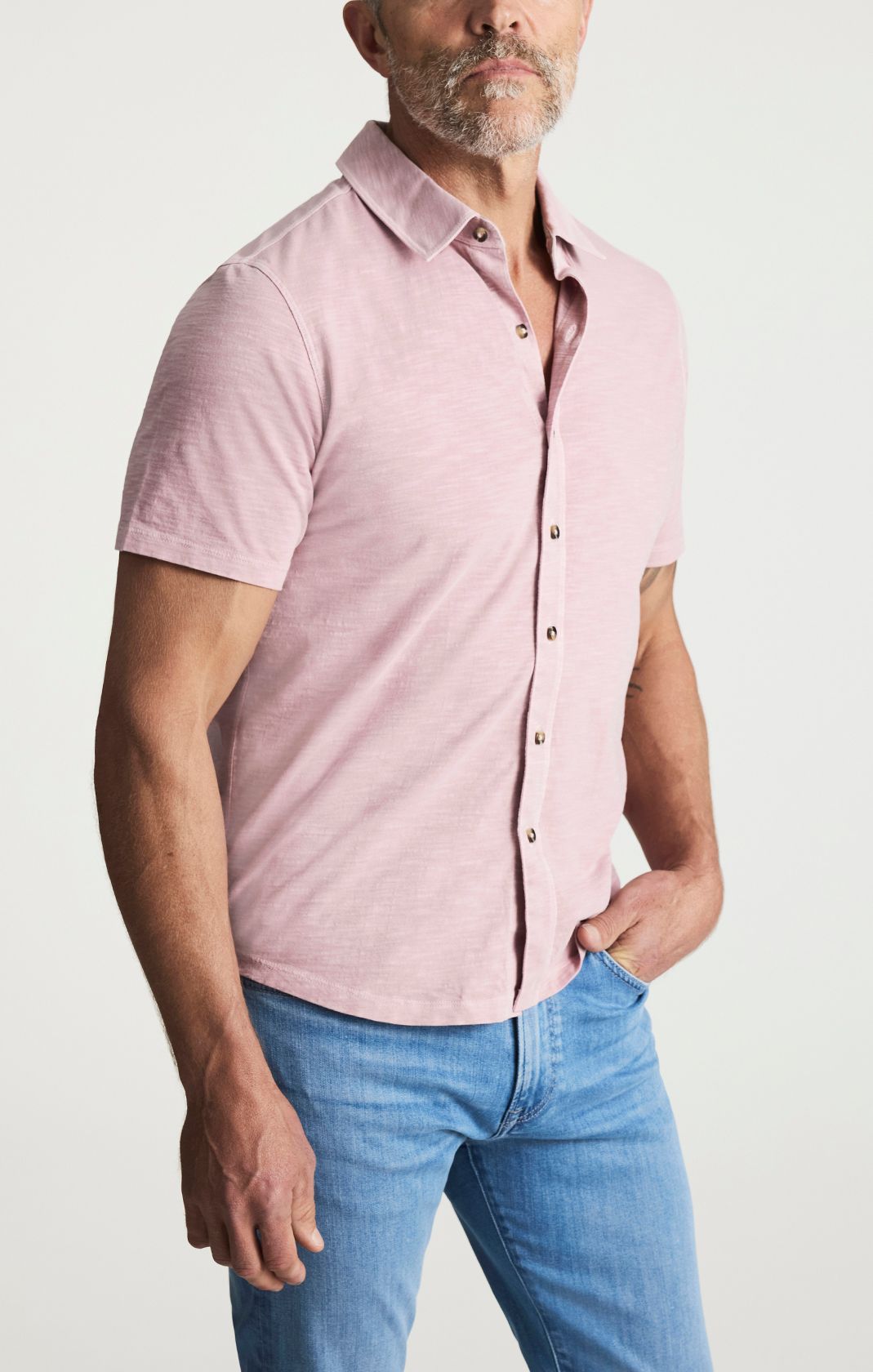 pink mens button down dress shirt