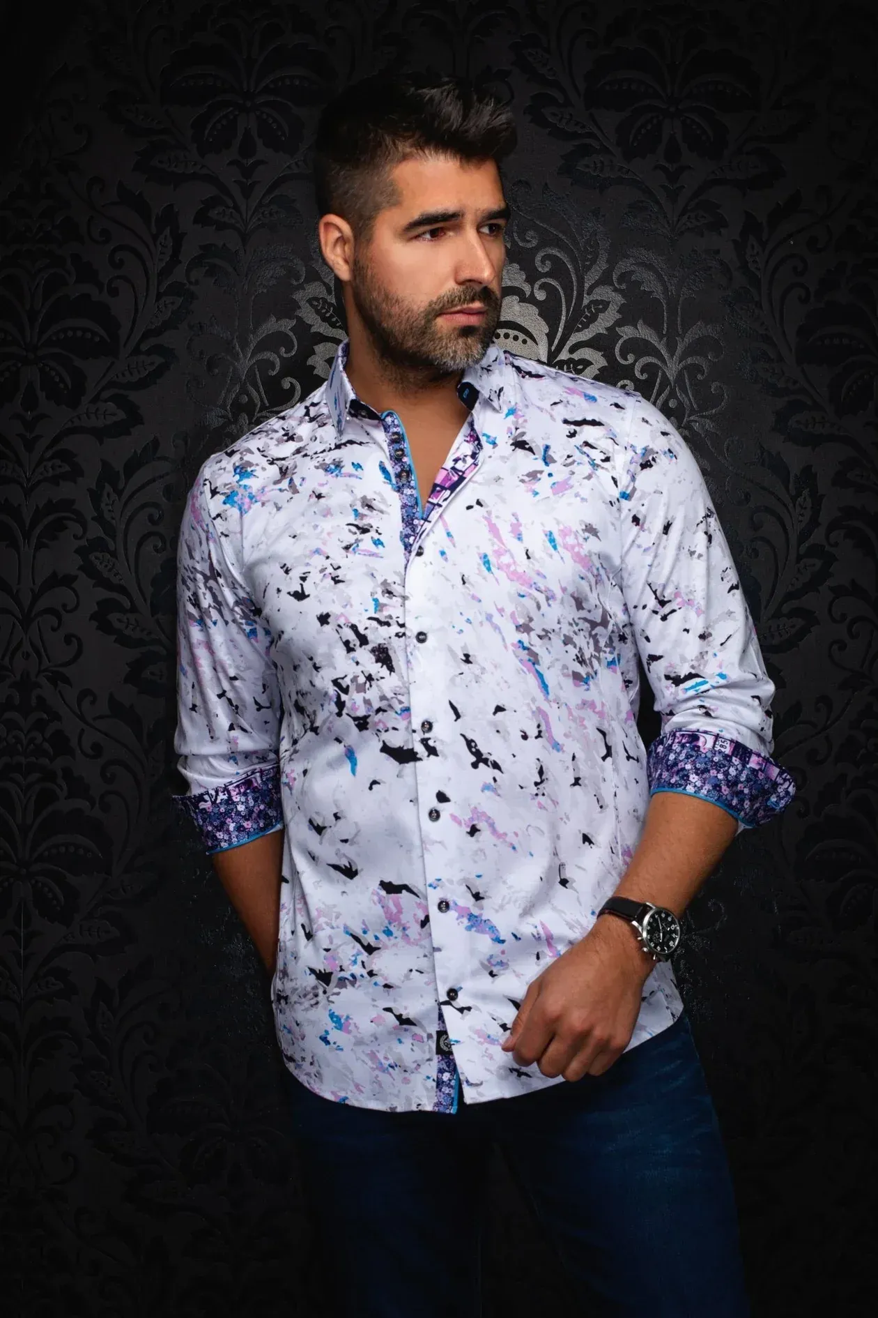 Au Noir mens dress shirt