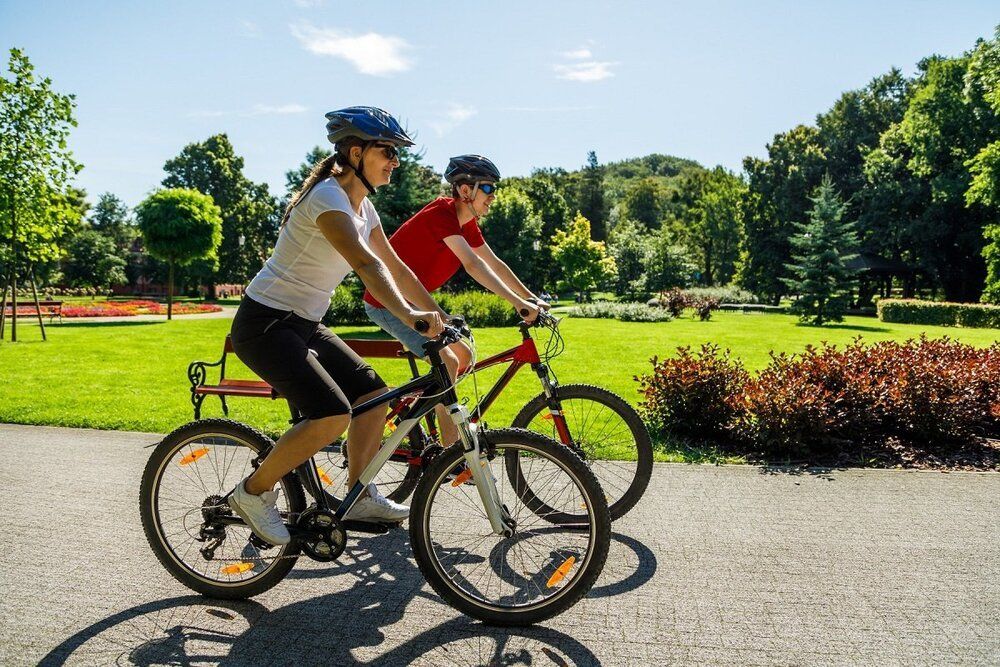 excursion à vélo sur le lac