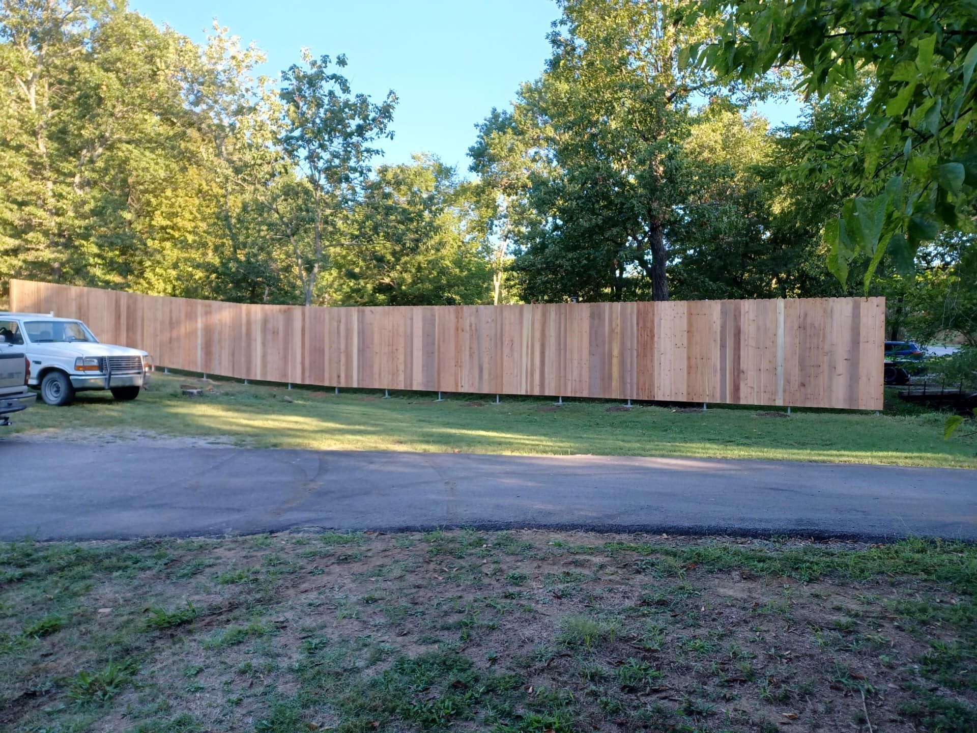 Long Wood Fence Outside | Wagoner, OK | Wagoner Glass & Fence