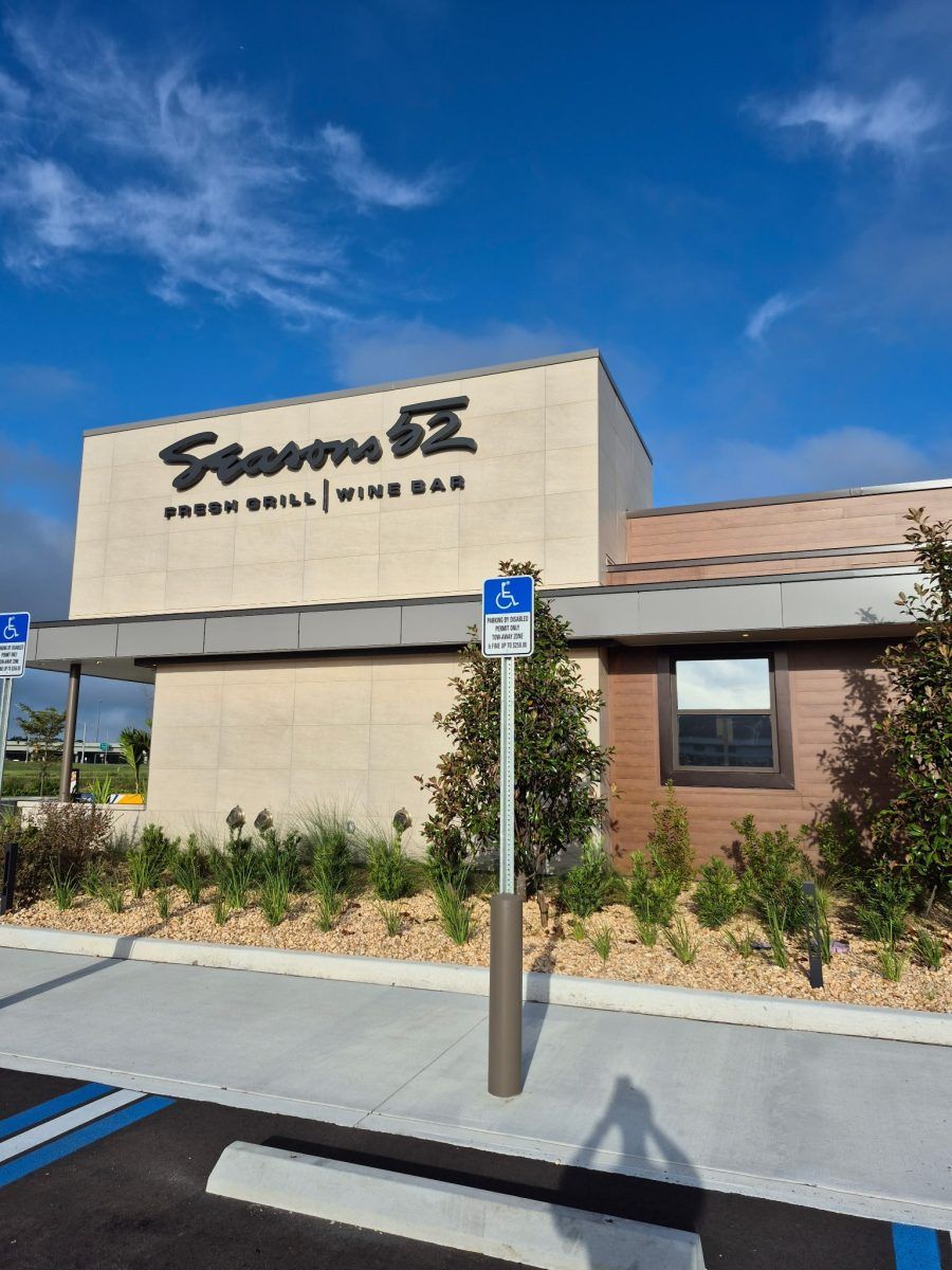 Exterior of Savemart EZ under a blue sky, with accessible parking sign and sidewalk in front