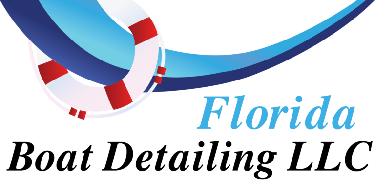 Logo for Florida Boat Detailing LLC with blue and red life preserver graphic
