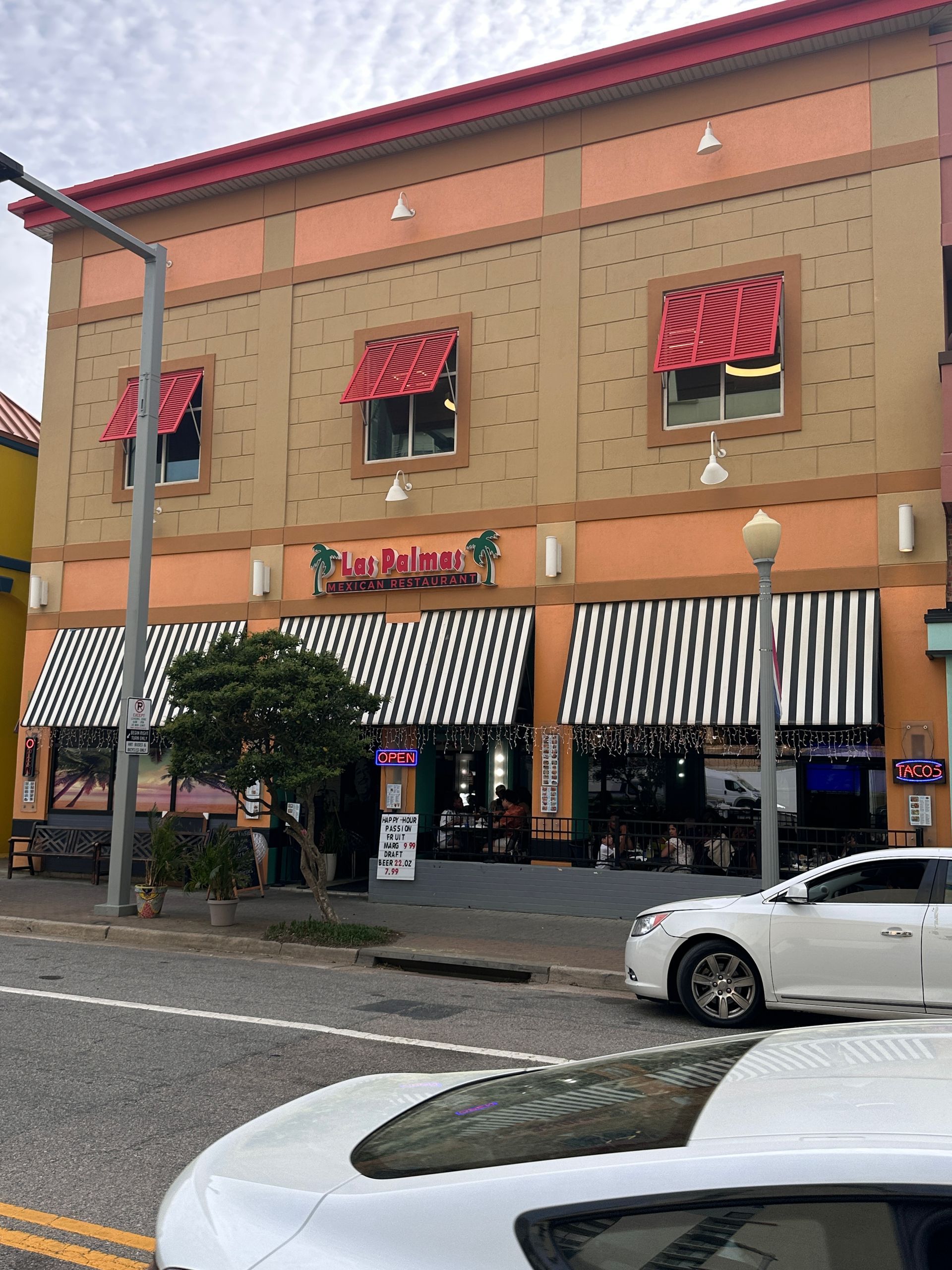 Three-story building with