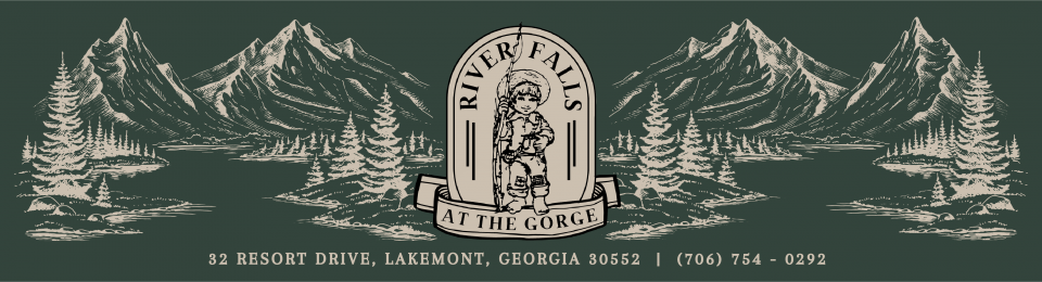 Vintage black-and-white banner with mountains, a river, and a central alpine emblem for a national park