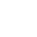 white icon of computer monitor with picture of a person on an olive-green background