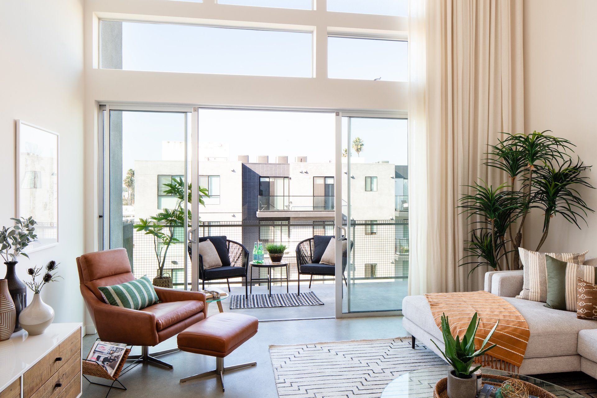 culver city loft living room