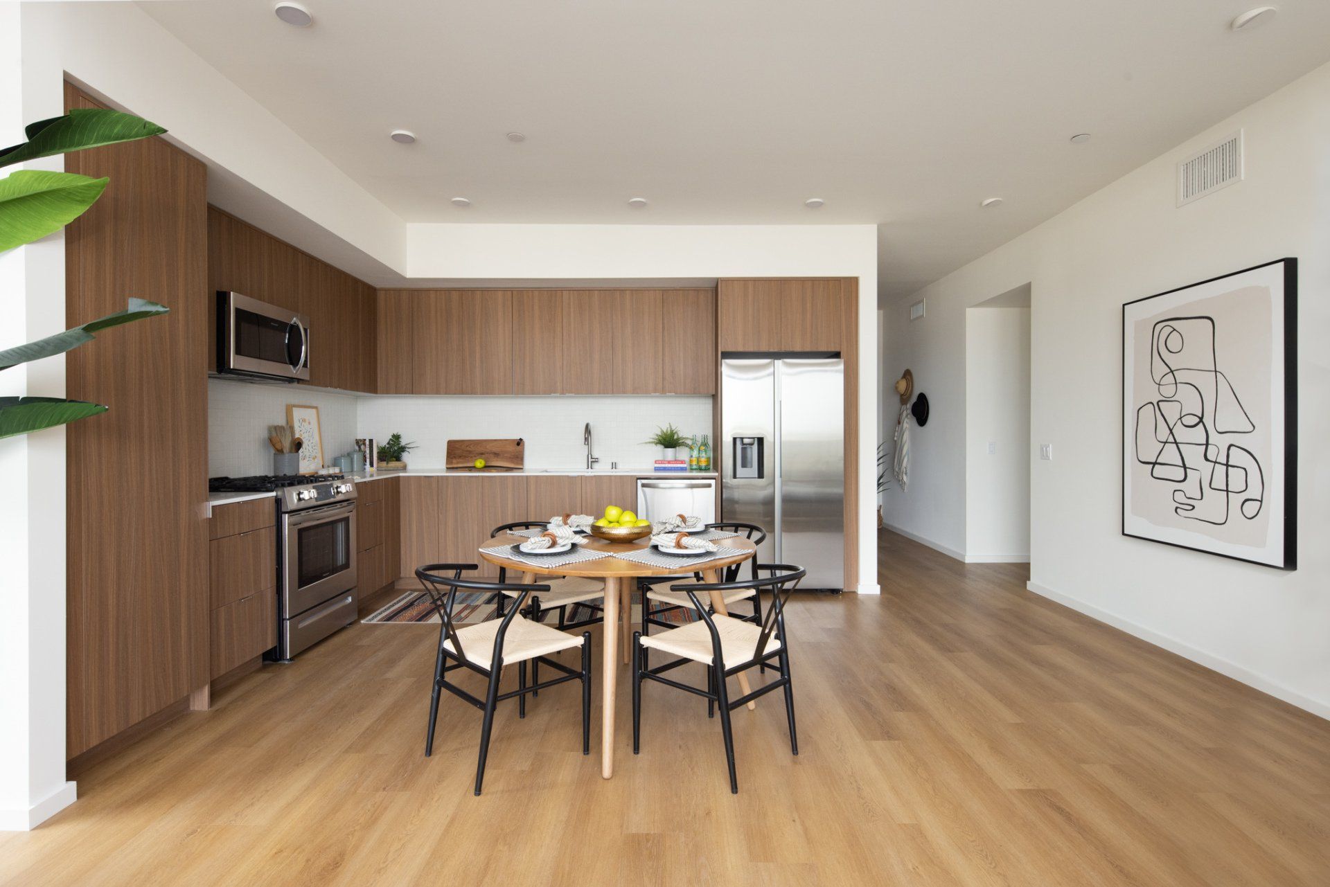 modern 3-bedroom apartment in LA Frame Downtown Culver city with bright natural light and modern interiors.