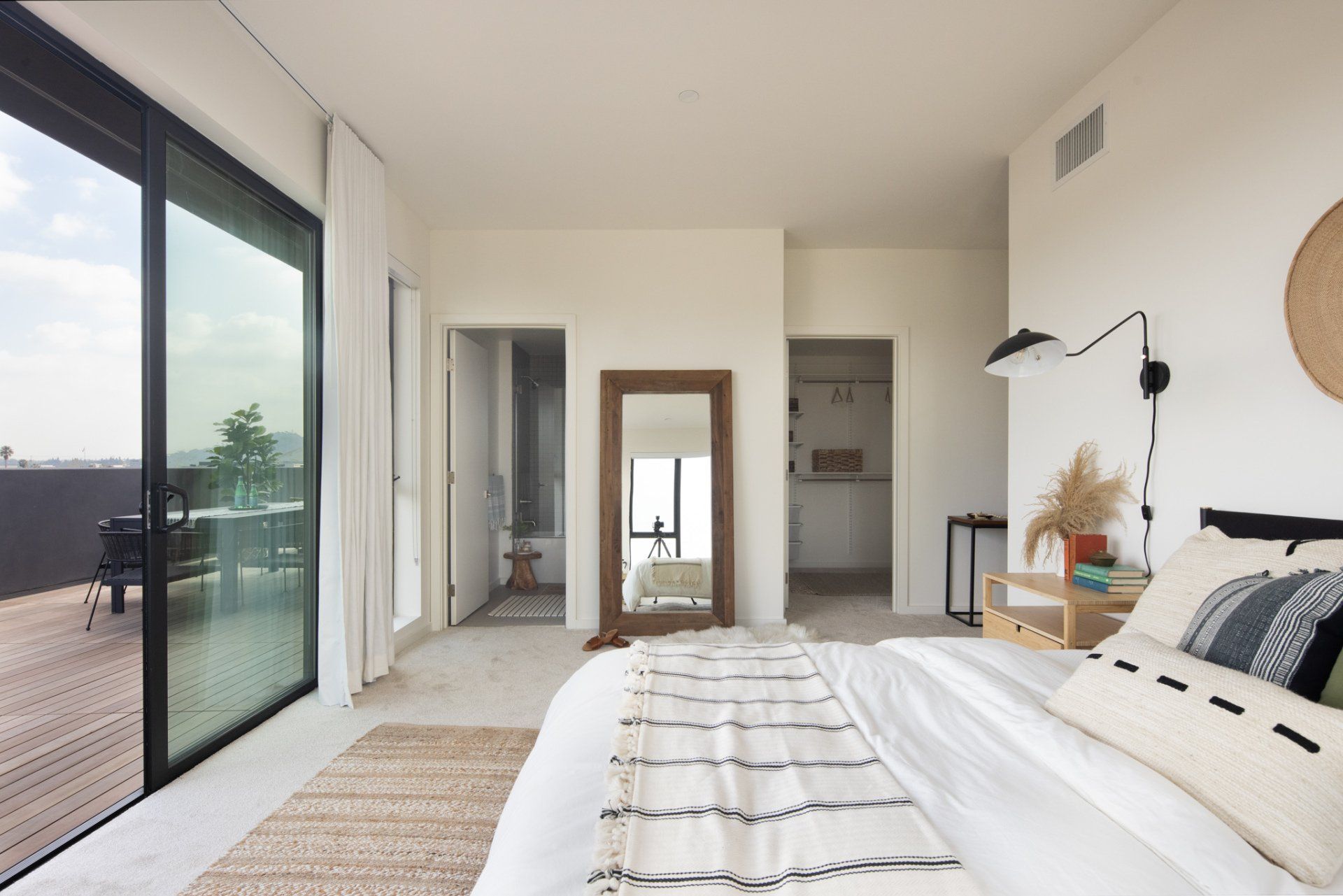 modern 3-bedroom apartment in LA Frame Downtown Culver city with bright natural light and modern interiors.