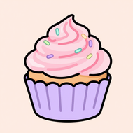 cupcake decorado cartoon