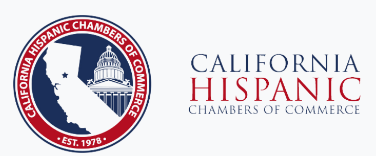 California Hispanic Chambers of Commerce logo with red seal and gray-blue text