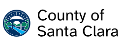County of Santa Clara logo with blue circular seal and black text on white background
