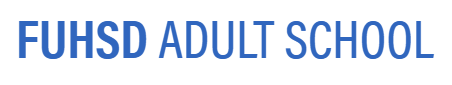 FUHSD Adult School blue logo text