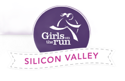 Girls on the Run Silicon Valley logo in purple, pink, and white
