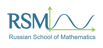 RSM logo with blue text and a green graph line, labeled Russian School of Mathematics