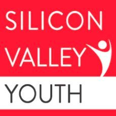 Silicon Valley Youth logo in red, white, and black with stylized figure.