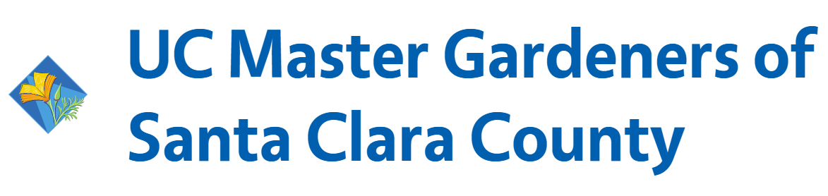 UC Master Gardeners of Santa Clara County logo with blue text and yellow flower icon