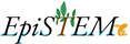 EpiSTEM logo with green tree inside the text and a small orange human figure